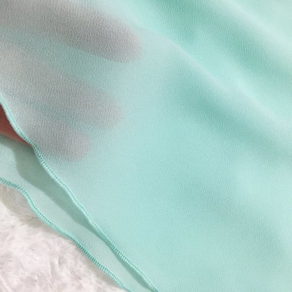 A. Byer | Mint Sheer Flowy Layered Blouse - Picture 7 of 10